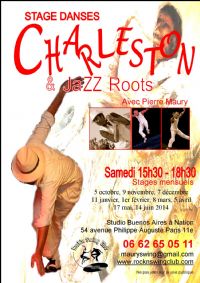 Stages mensuels de danse CHARLESTON & JAZZ ROOTS. Le samedi 5 octobre 2013 à Paris. Paris.  15h30